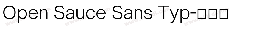 Open Sauce Sans Typ字体转换